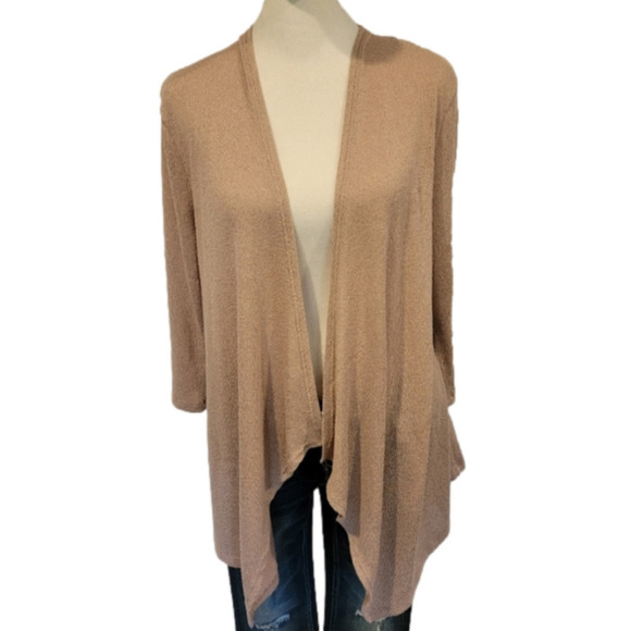 Rue 21 Asymmetrical Open Front Cardigan with Lace Trim on Back Size S - Picture 1 of 6